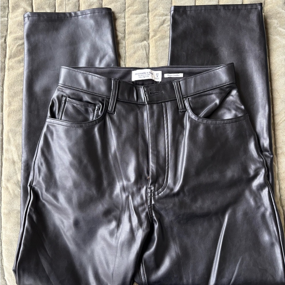 Women’s Black Faux Leather Jeans